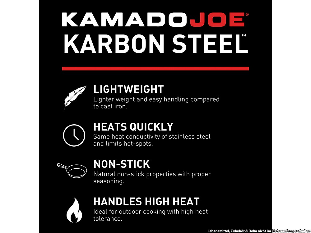 Kamado Joe Karbon Stahl Halbmond Pfannen Set