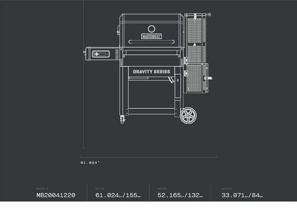 Masterbuilt Gravity 1050 Digitaler Holzkohlegrill & Smoker