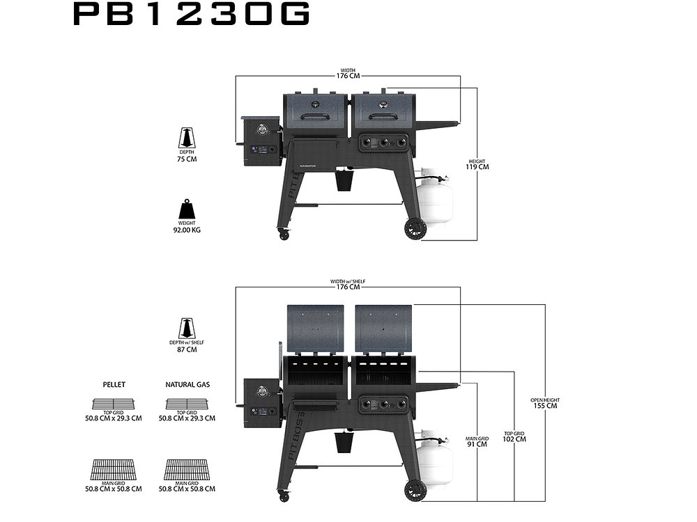 Pit Boss Navigator Combo Pellet & Gas 1230