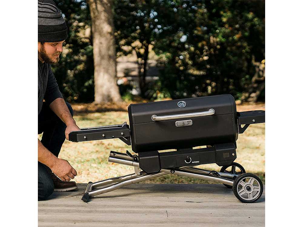 Masterbuilt Klappbarer Unterwagen für Tragbaren Holzkohlegrill - mit Seitenablagen