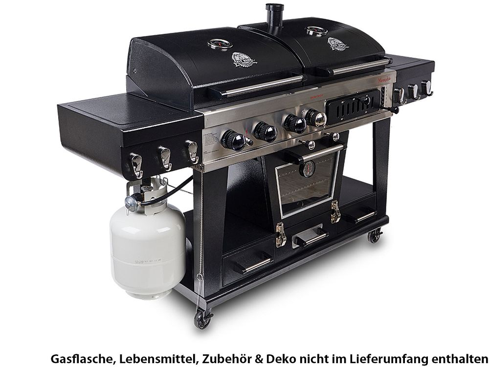 Pit Boss Memphis Ultimate Combo 4-in-1 Gas, Holzkohle & Elektrischer Smoker