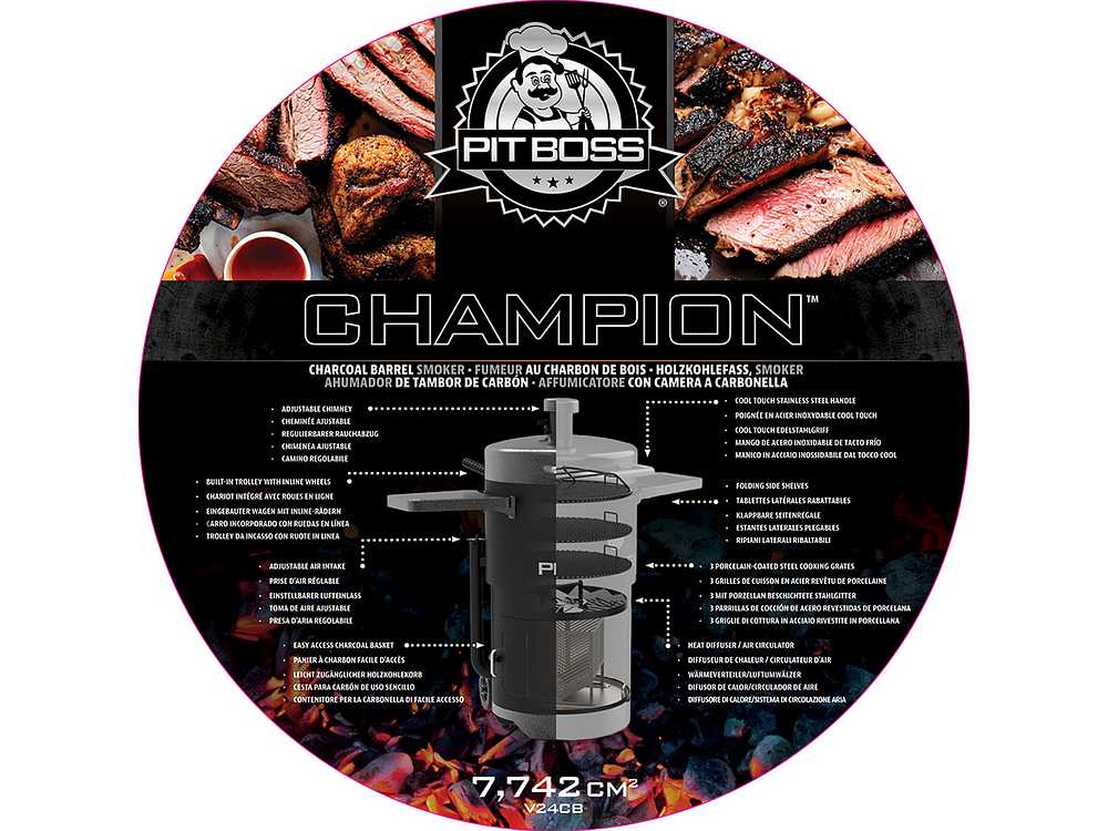 Pit Boss Champion Holzkohle Barrel Smoker