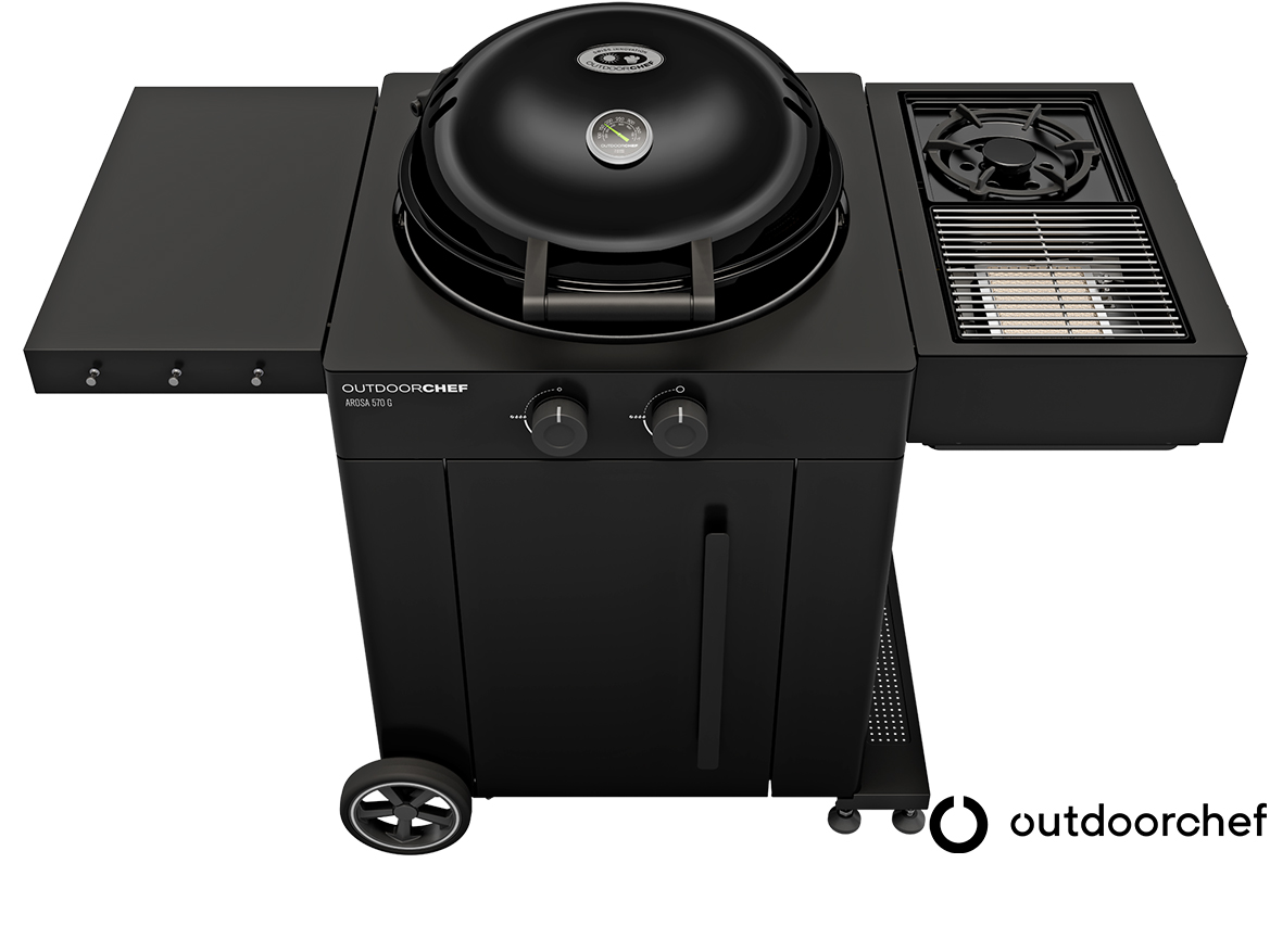 OUTDOORCHEF AROSA 570 G EVO PLUS BLACK inkl. Cooking Blazing Zone