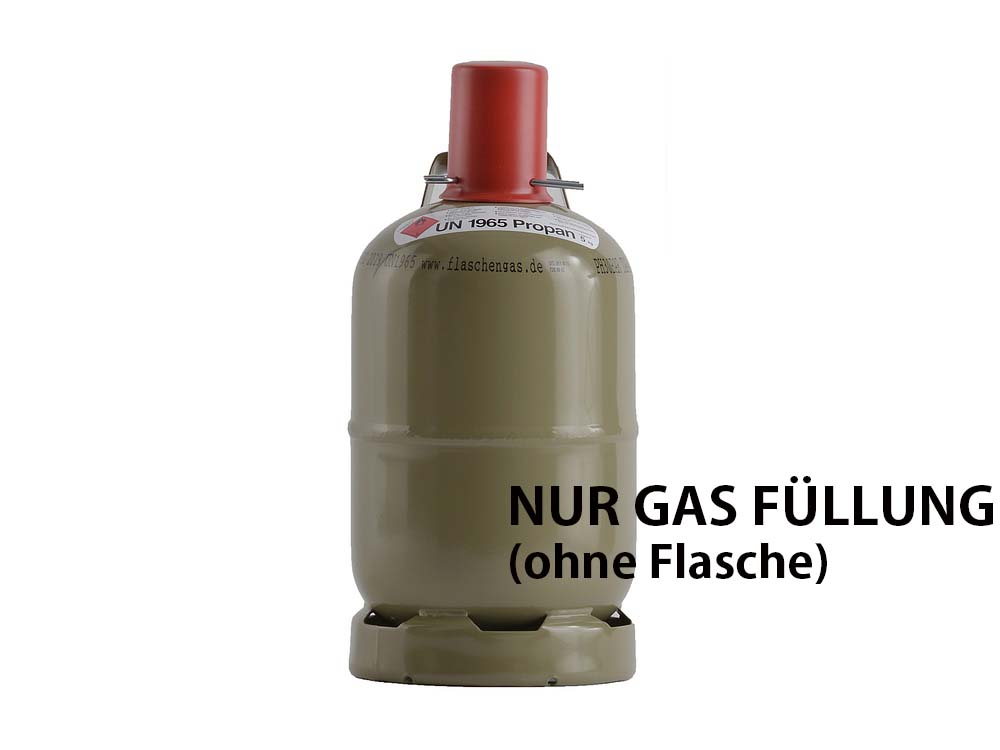 Flüssiggas Propan 5 kg Füllung für Nutzungsflasche (ohne Gasflasche)