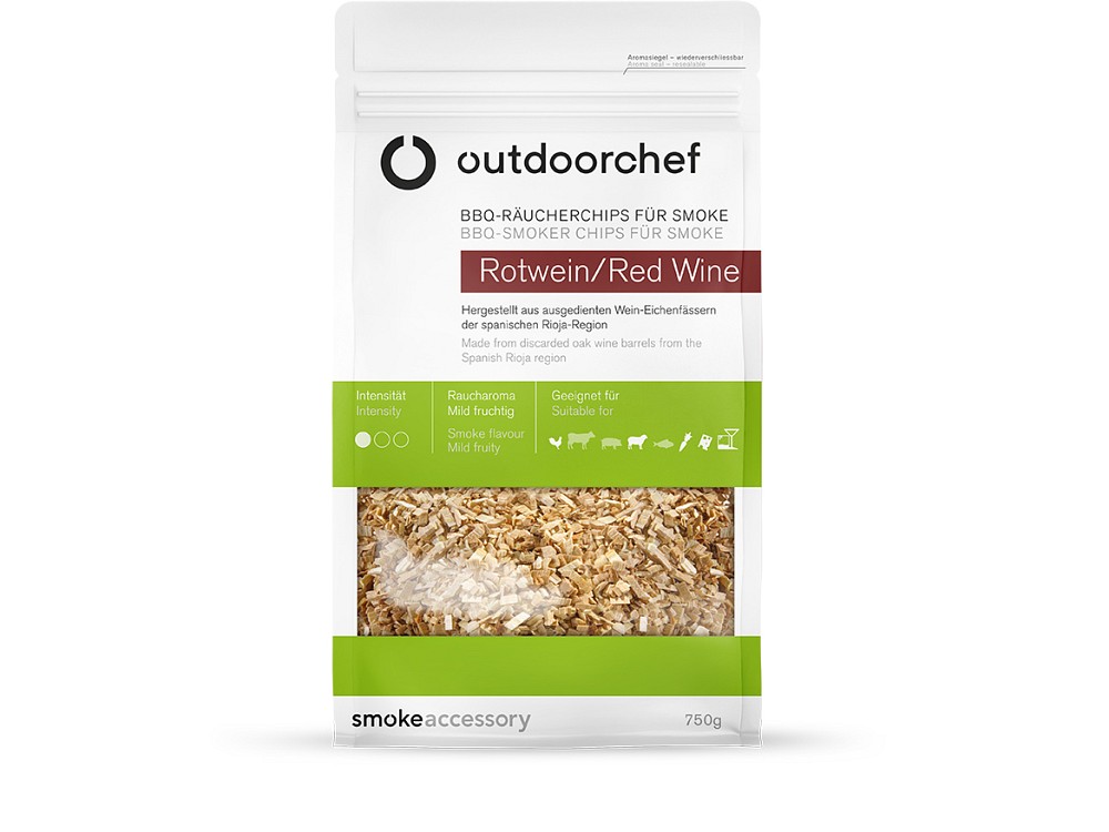 OUTDOORCHEF Räucherchips für Smoke, Rotwein