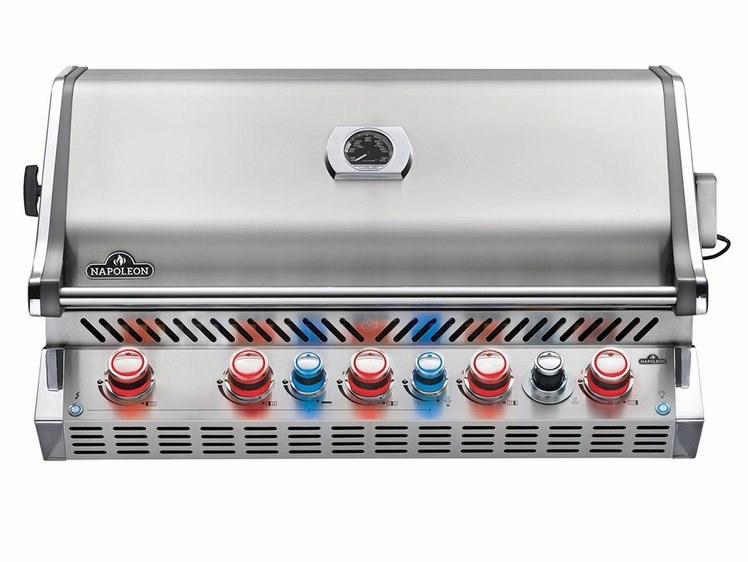 Napoleon Prestige PRO 665, Edelstahl, Einbau mit Bodenbeleuchtung inkl. Drehspieß BIPRO665RBPSS-3