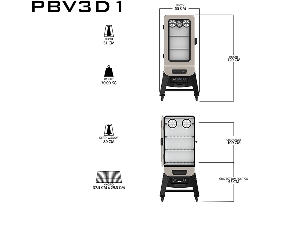 Pit Boss 3 Vertical Elektrischer Smoker