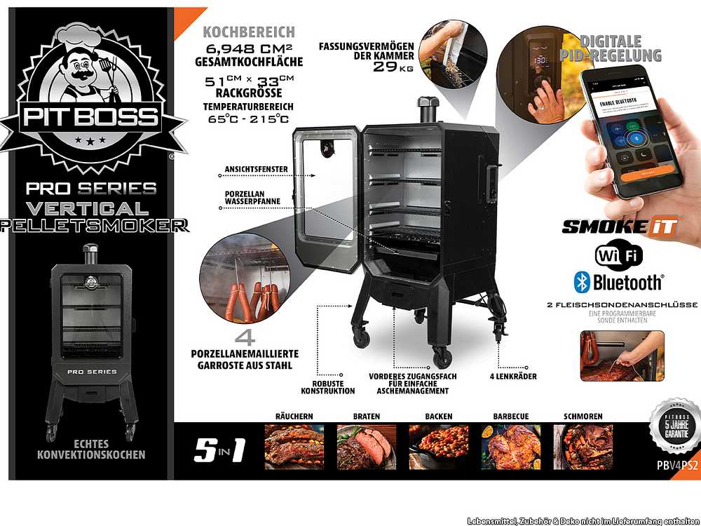 Pit Boss PRO V4P Vertical Pellet Smoker