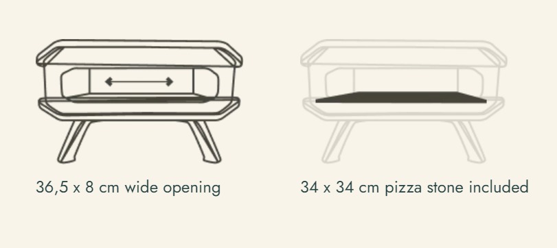 Cozze Gas Pizzaofen 13" inkl. Pizzastein (34 cm)