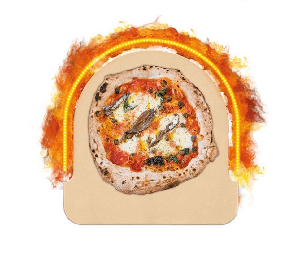Witt Gas Pizzaofen Etna Rotante schwarz mit rotierendem Stein (16")
