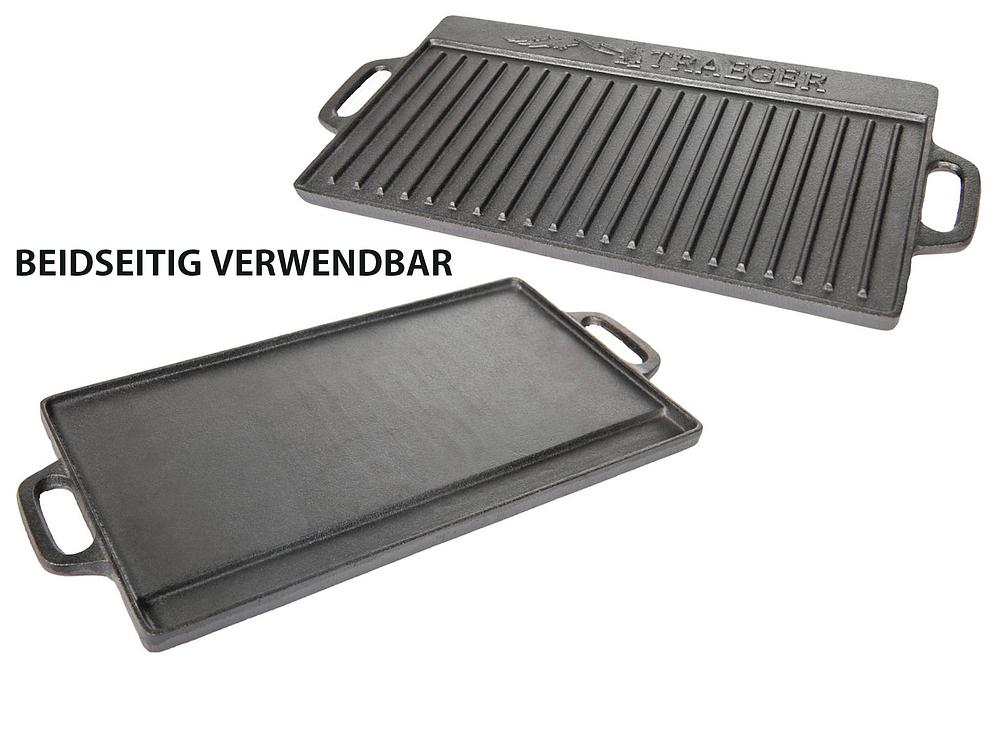 Traeger Gusseiserne Grillplatte, wendbar 50,8 cm x 22,86 cm