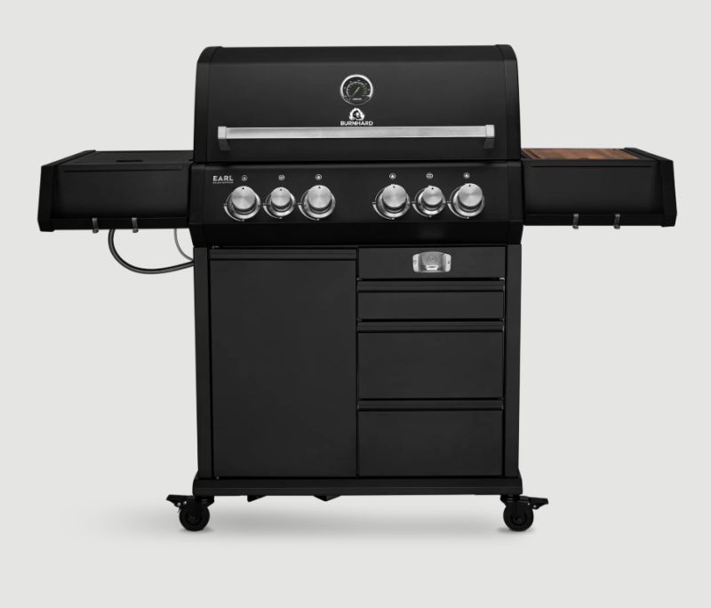 Burnhard Big EARL Premium-Gasgrill 4-Brenner (Black)