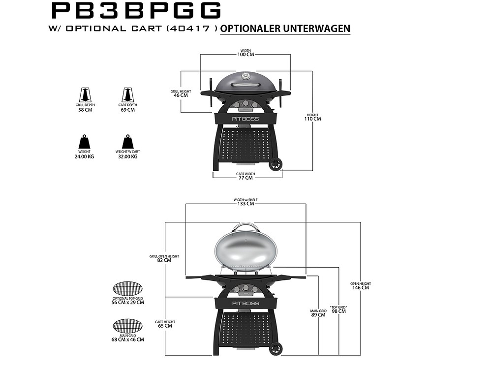 Pit Boss Sportsman 3 Grey