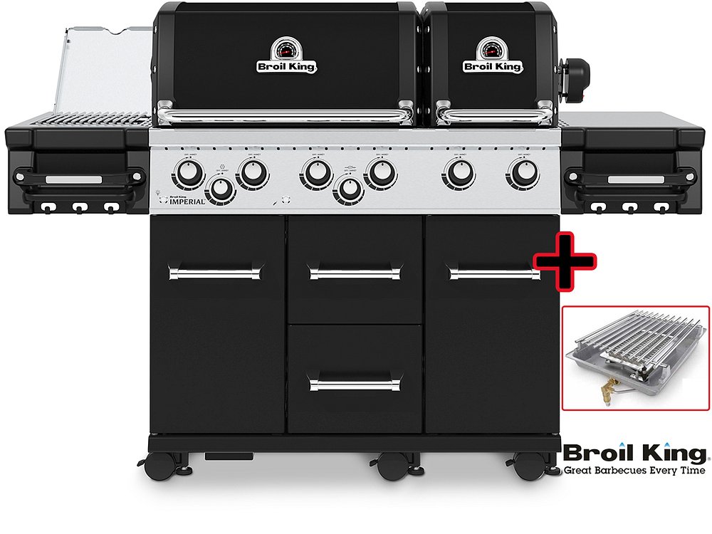 Broil King IMPERIAL™ 690 XL PRO Black IR inkl. Infrarot Seitenbrenner und Drehspieß