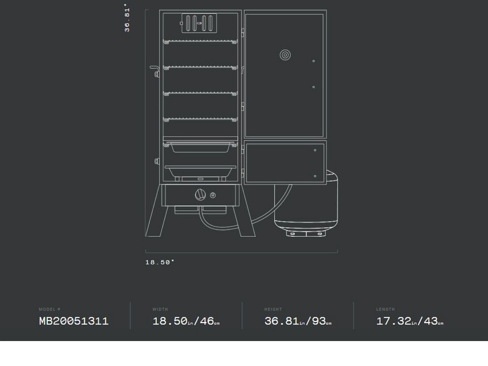 Masterbuilt MDS 230S Dual Fuel Gas- und Holzkohle-Smoker