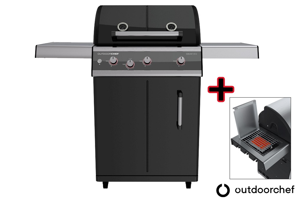 OUTDOORCHEF DUALCHEF 325 G SCHWARZ INKL BLAZING ZONE