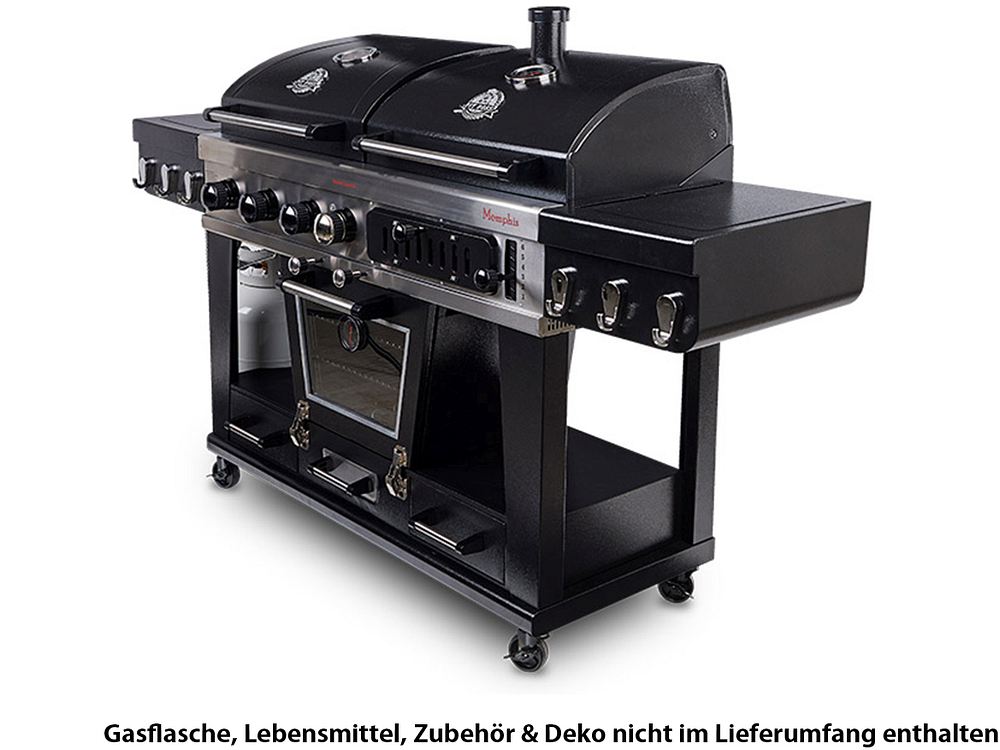 Pit Boss Memphis Ultimate Combo 4-in-1 Gas, Holzkohle & Elektrischer Smoker